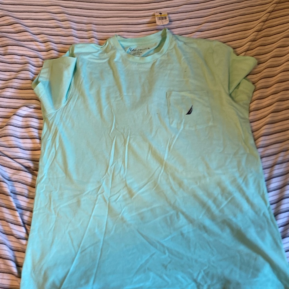 NAUTICA TEAL LOGO SHIRT